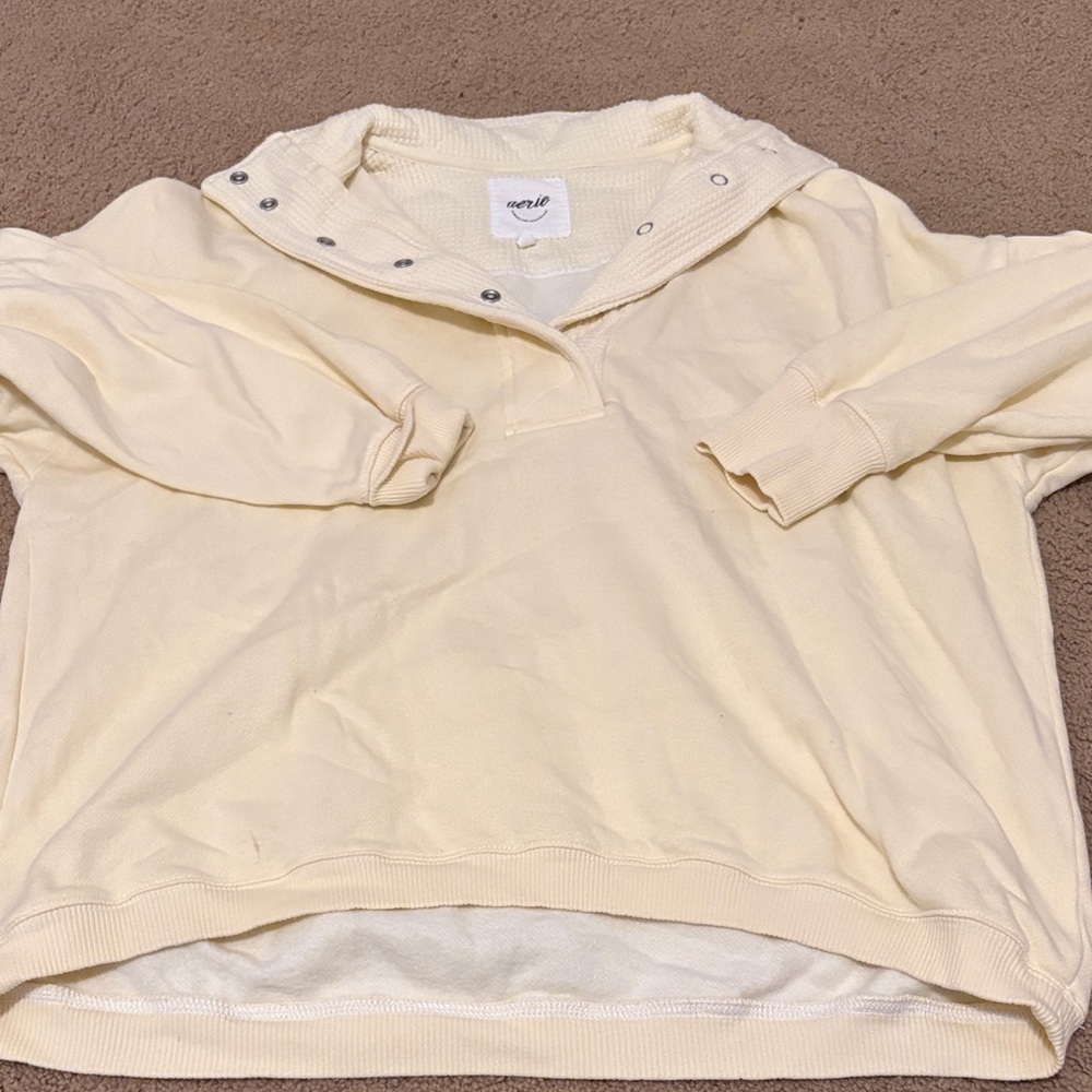 Aerie Cream Cowl Neck Sweater